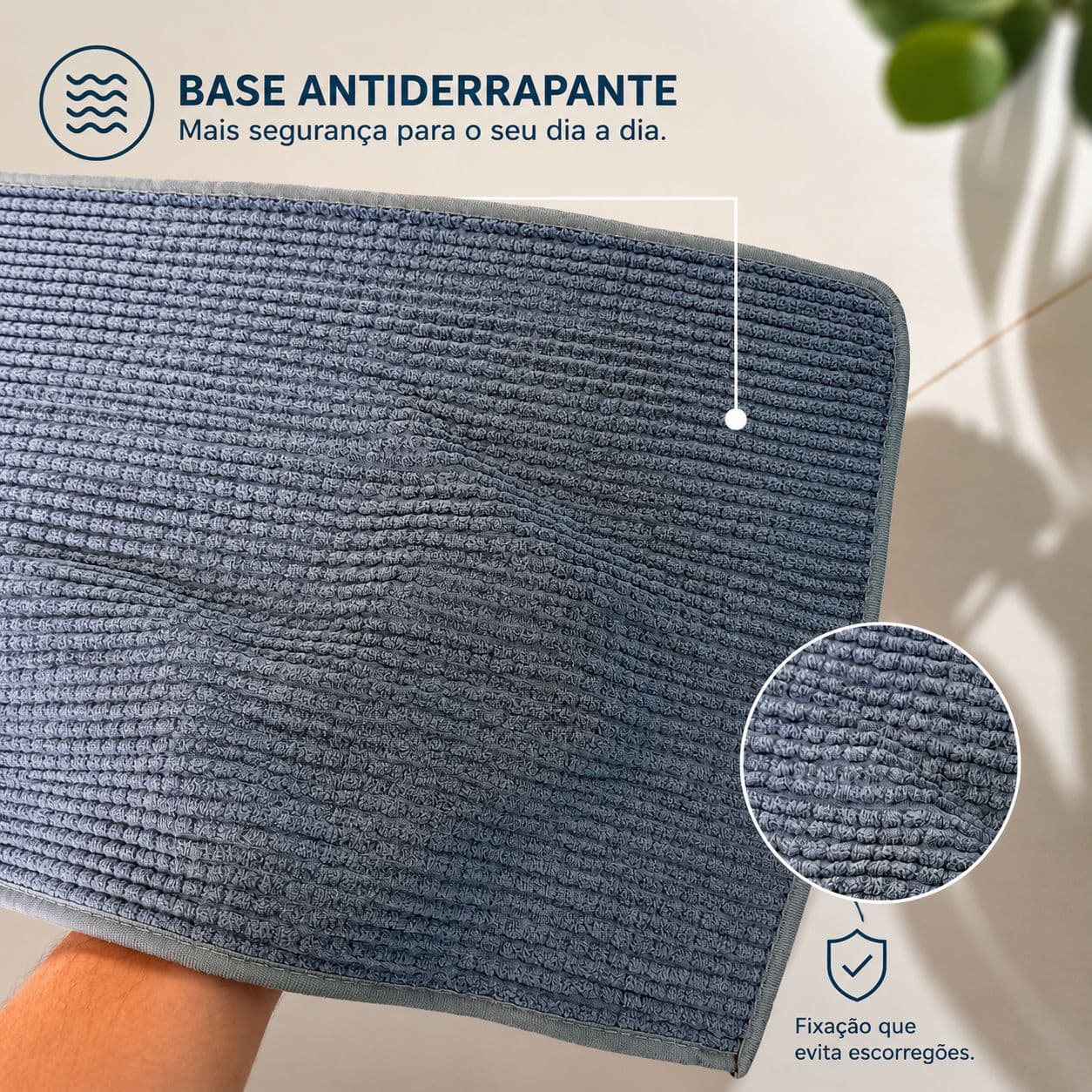 Kit 3 Tapetes de Banheiro Microfibra Bolinha com Antiderrapante 2